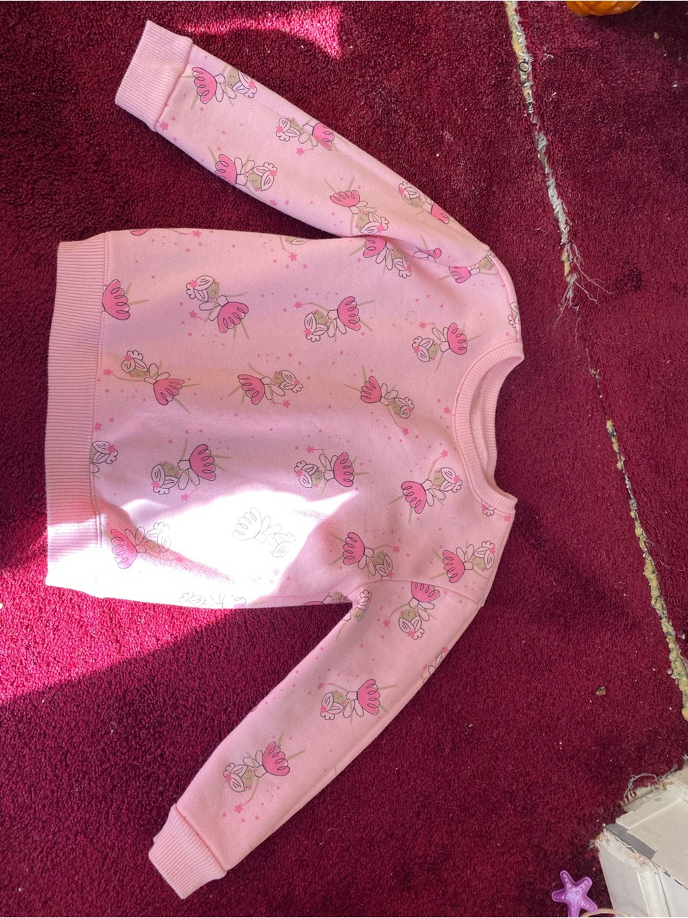 Garanimals Light Pink Fairy Print Pullover Sweatshirt